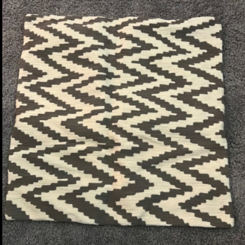 West elm zigzag crewel pillow case
